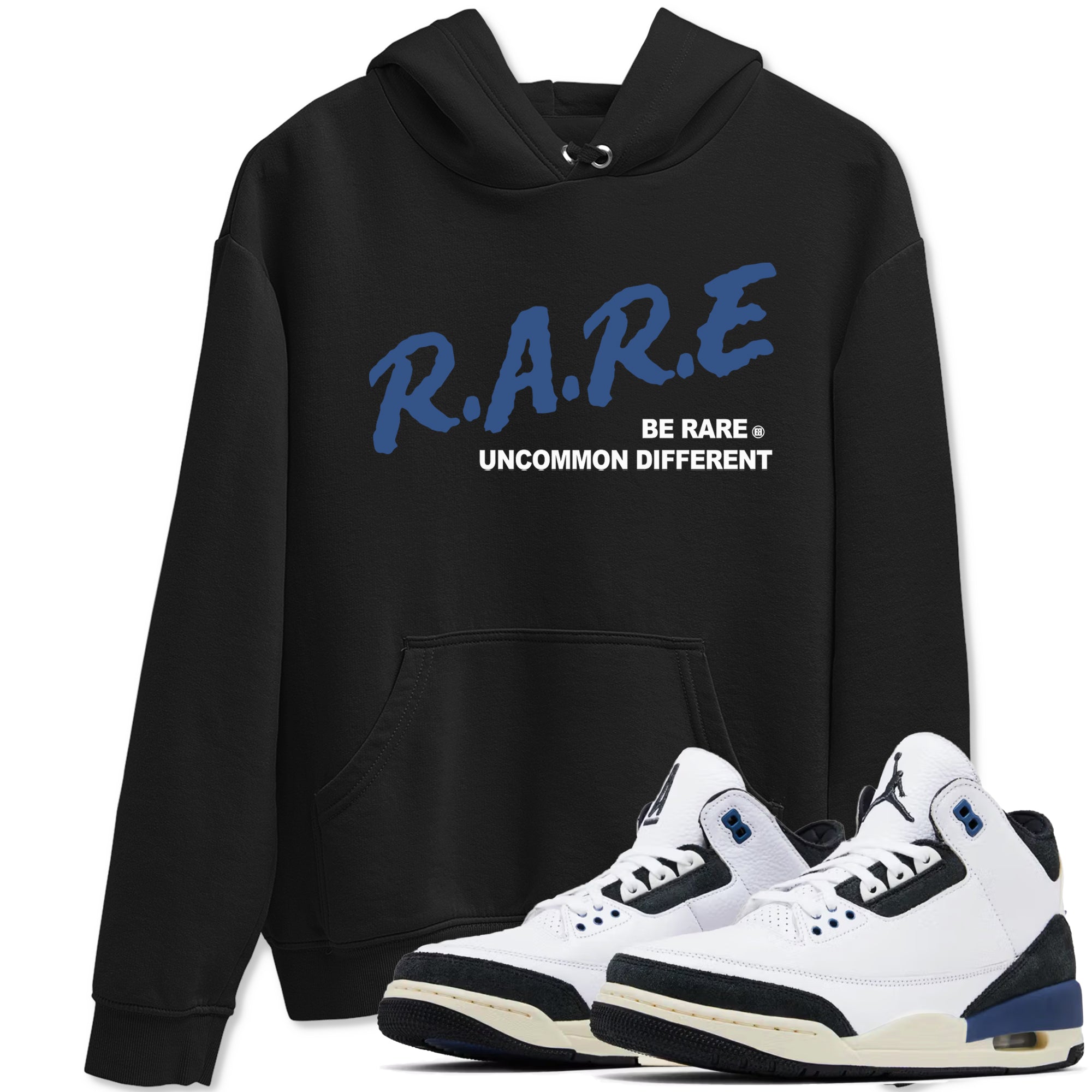 Be Rare Uncommon Different Sneaker Tees - Air Jordan 3 A Ma Maniere x Diffused Blue