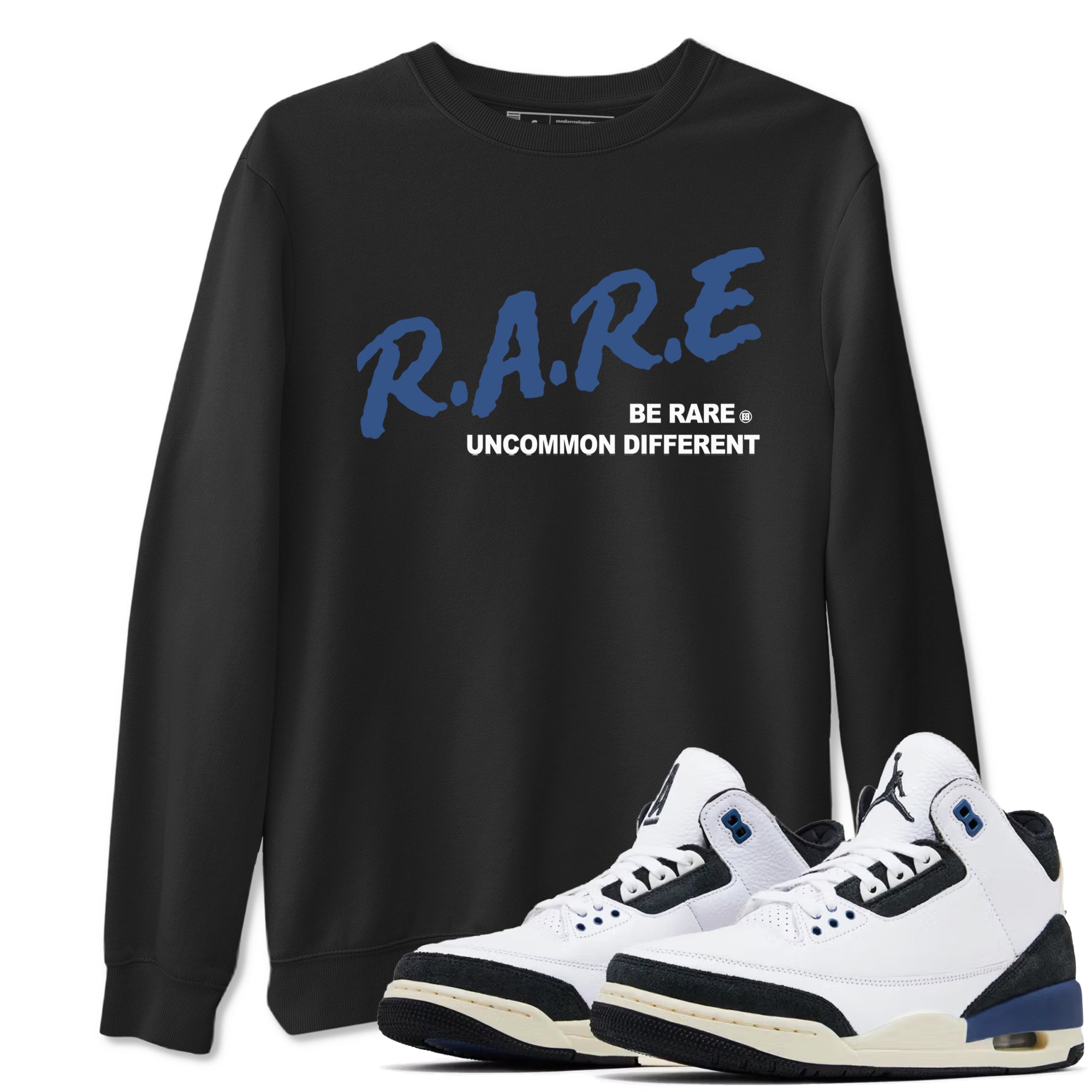 Be Rare Uncommon Different Sneaker Tees - Air Jordan 3 A Ma Maniere x Diffused Blue