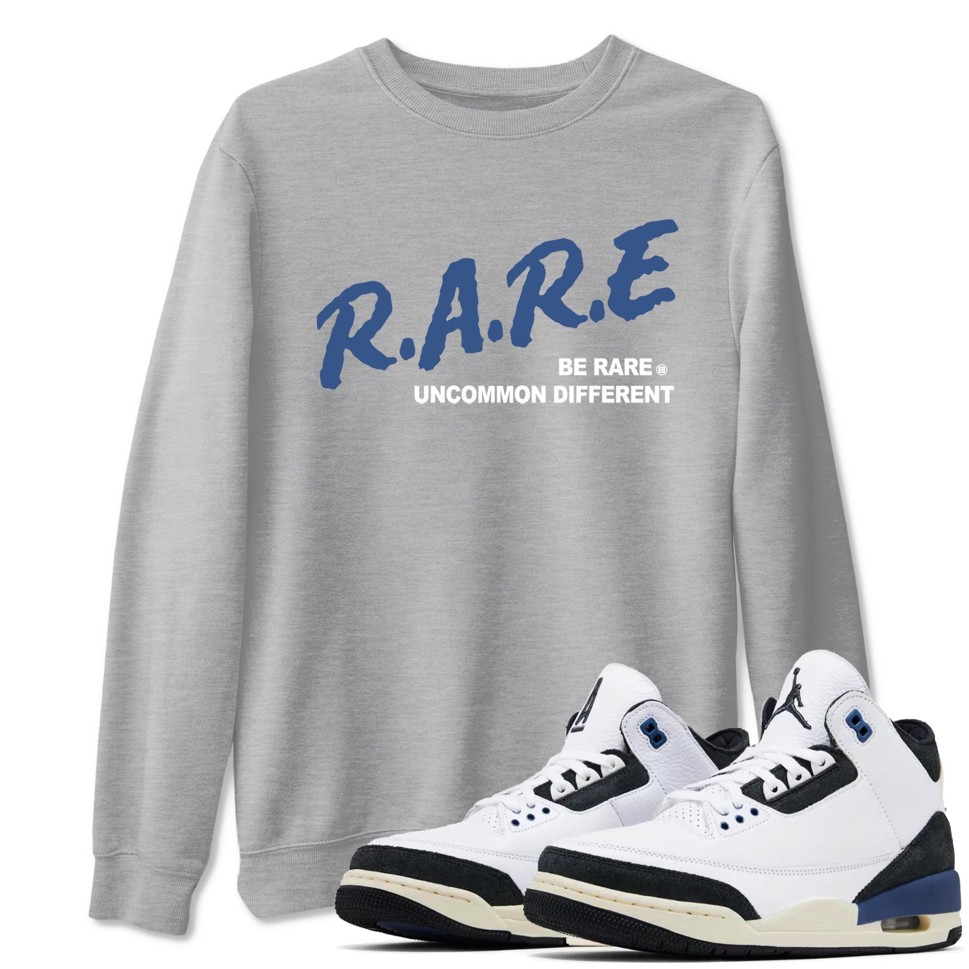 Be Rare Uncommon Different Sneaker Tees - Air Jordan 3 A Ma Maniere x Diffused Blue