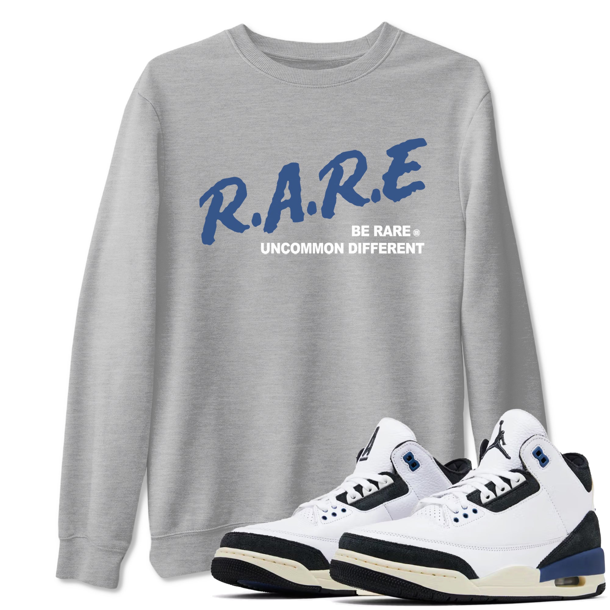 Be Rare Uncommon Different Sneaker Tees - Air Jordan 3 A Ma Maniere x Diffused Blue