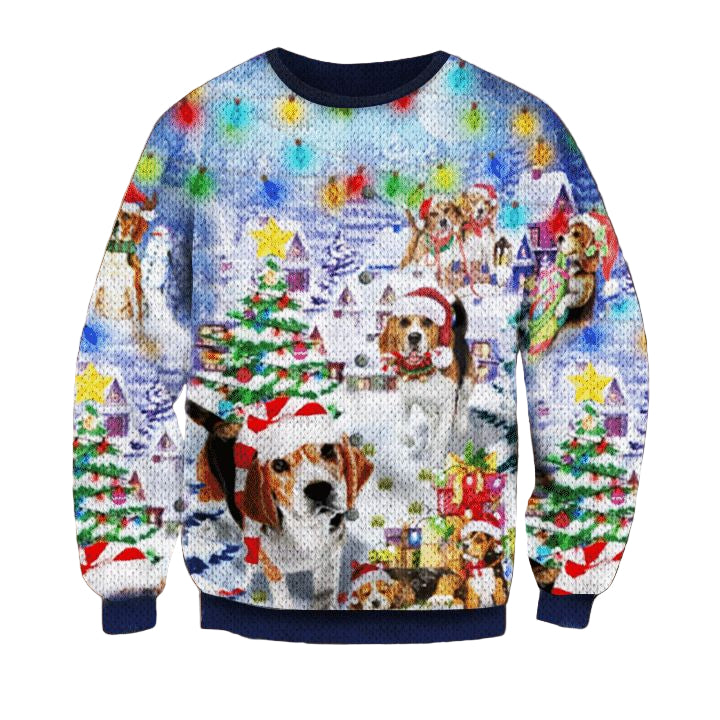 Beagle Snow Tree Christmas Sweater Cute Dog Ugly Christmas Sweater Xmas Gift For Him Her ? Usalast