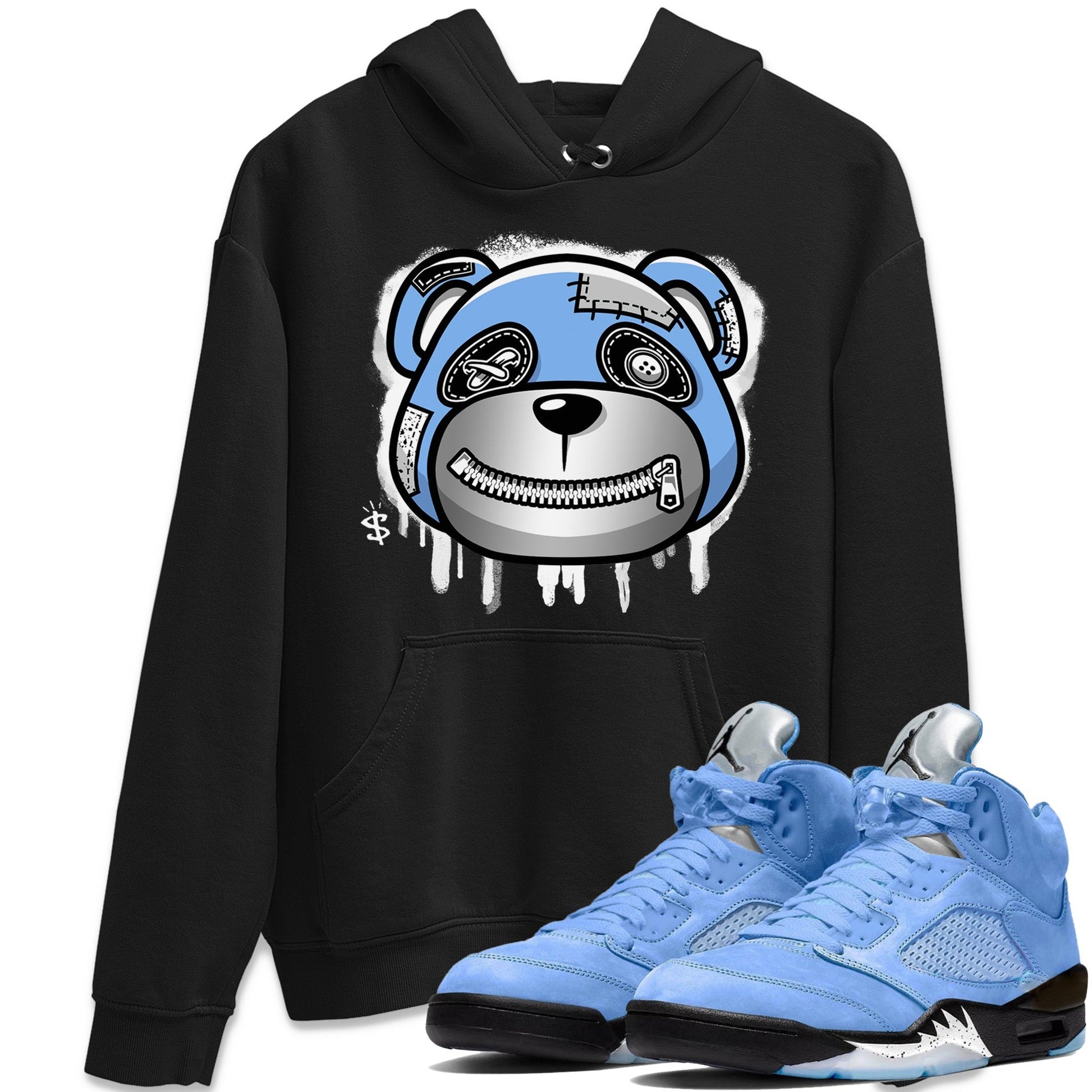 Bear Face Unisex Tops - Air Jordan 5 UNC