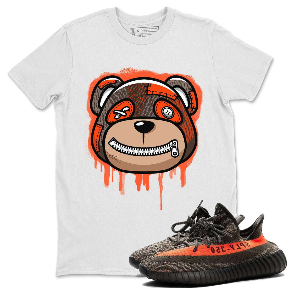 Bear Face Unisex Tops - Yeezy 350 Carbon Beluga