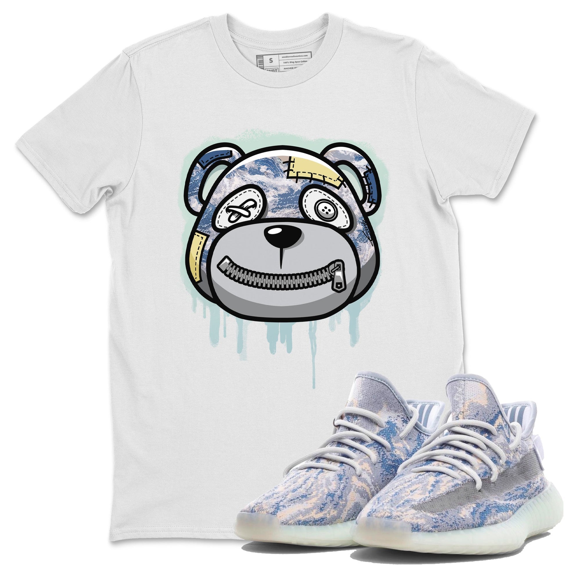 Bear Face Unisex Tops - Yeezy 350 MX Blue