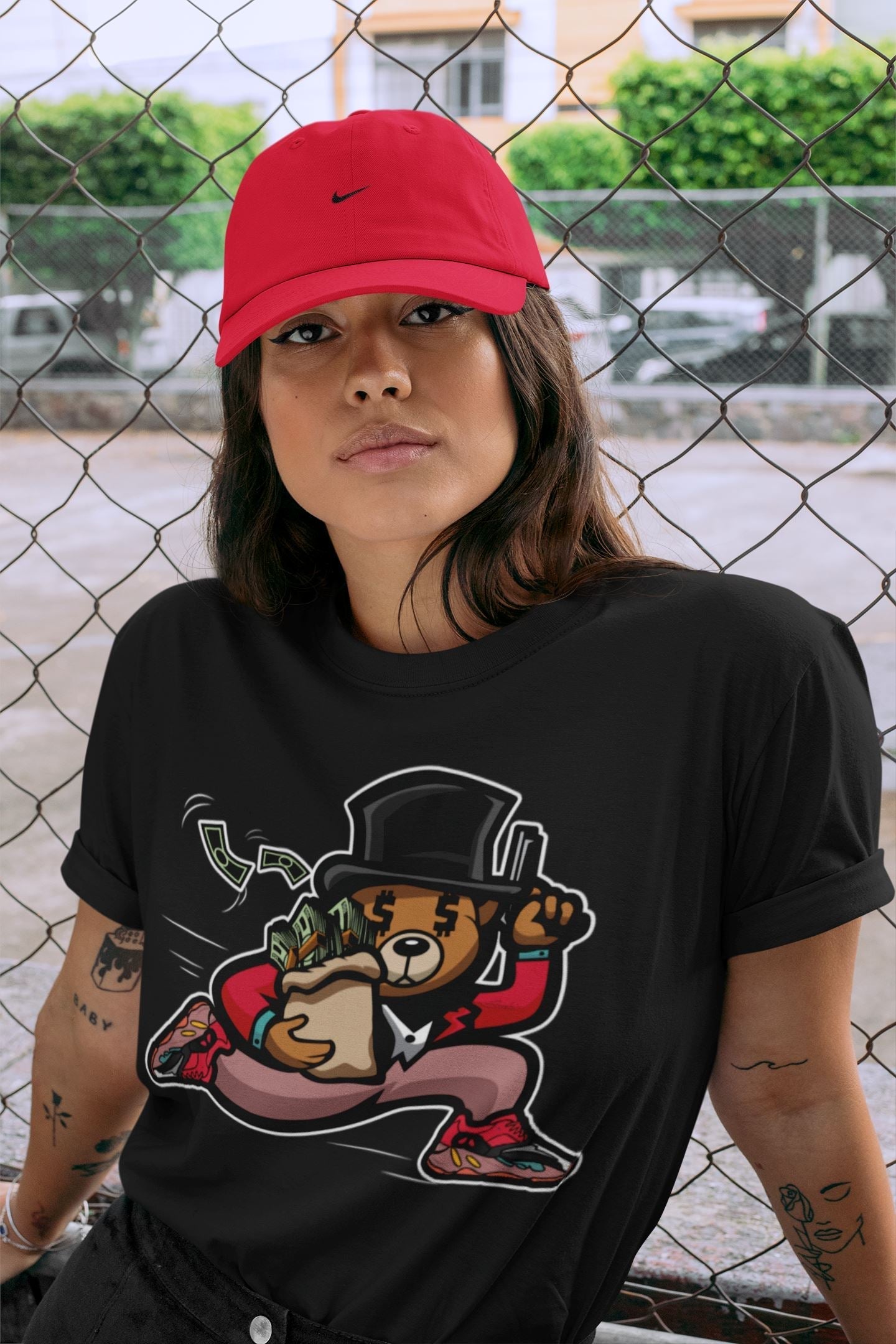 Bear Steals Unisex Tops - Yeezy 700 Hi-Res Red