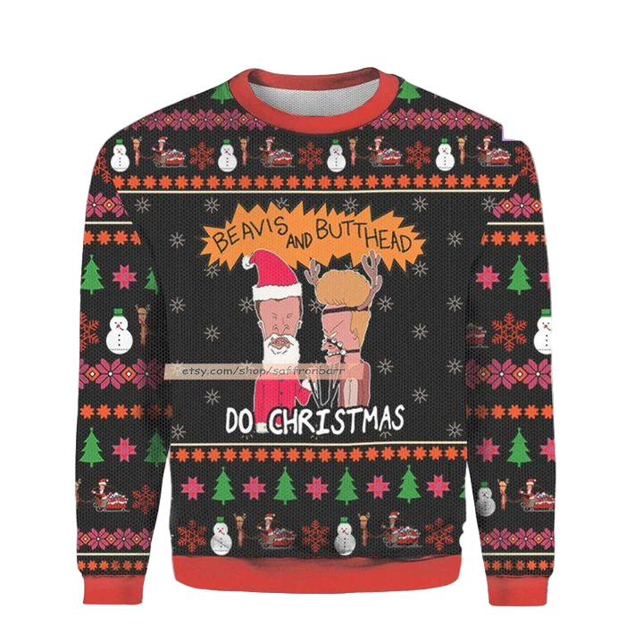 Beavis Butthead Do Xmas Merry 3d Ugly Christmas Sweater ? Usalast
