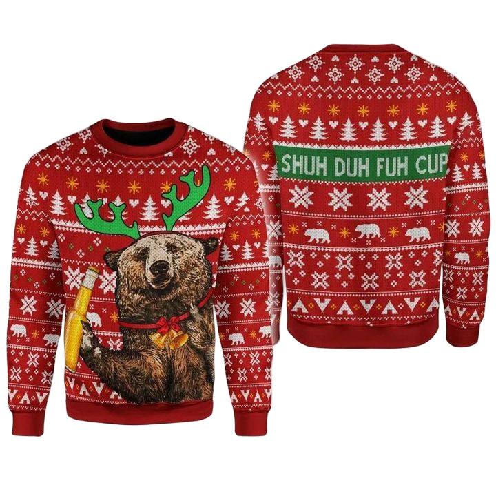 Beer Shuh Duh Fuhh Cup Ugly Christmas Sweater 2022 ? Usalast