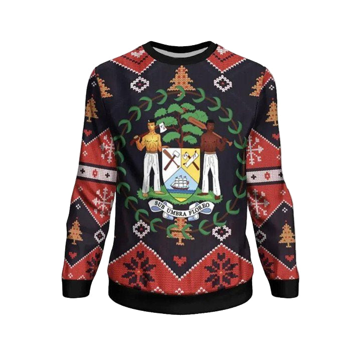Belize Christmas Sweater ? Santa Claus Ho Ho Ho ? Bn1810 ? Usalast