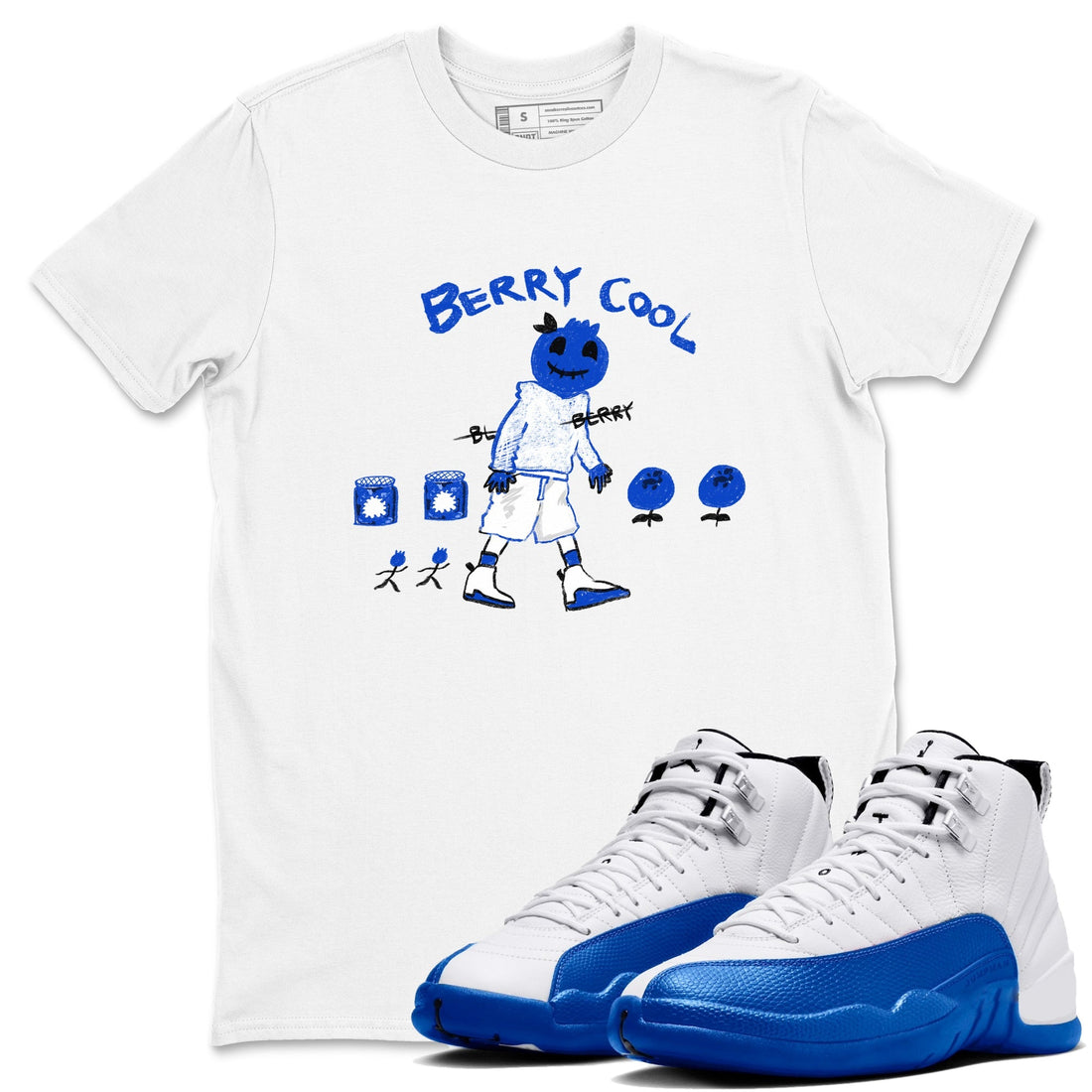 Berry Cool Sneaker Tees - Air Jordan 12 Blueberry
