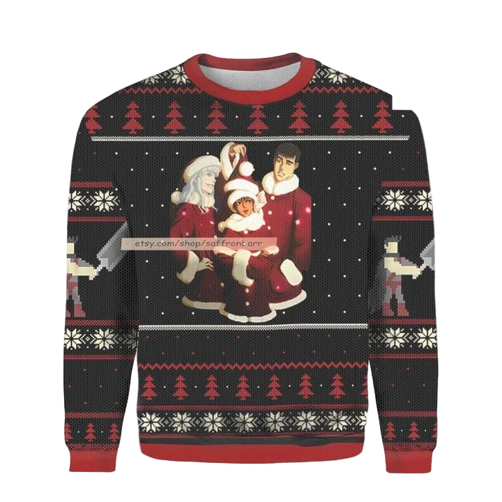 Berserk Guts Casca Griffith Merry 3d Ugly Christmas Sweater ? Usalast