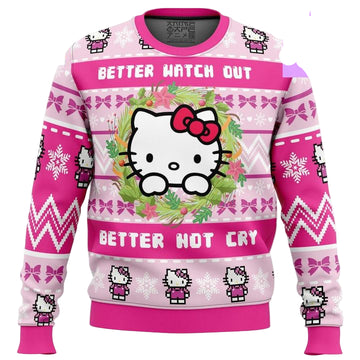 Better Watch Out Disney Hello Kitty 3d Ugly Christmas Sweater ? Usalast