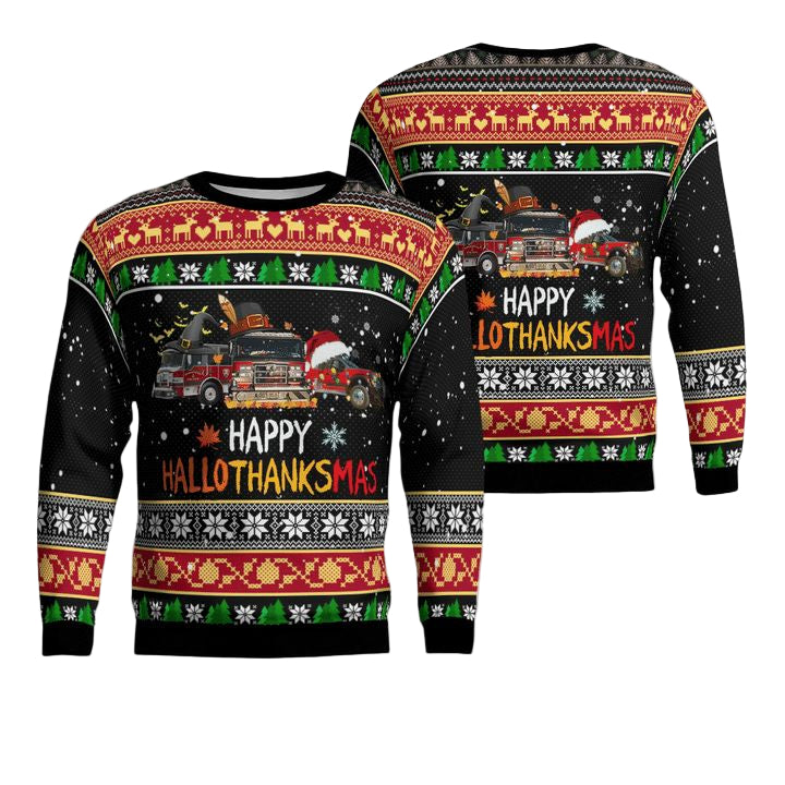 Bexar County 2 Fire Department Christmas AOP Sweater ? Usalast