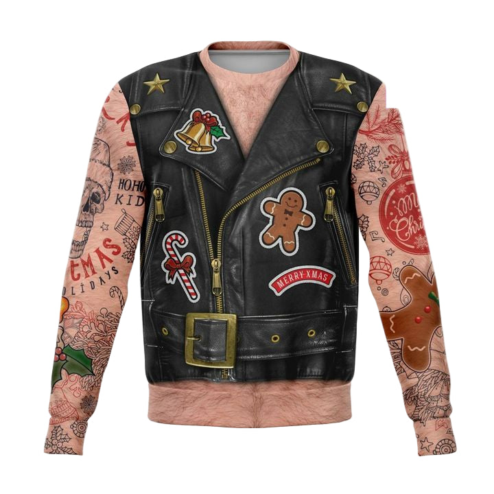 Biker Xmas Biker Tattoo Sons Of Santa Sons Of Anarchy 3d Ugly Christmas Sweater ? Usalast