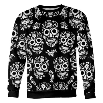 Black And White Sugar Skull Sweater ? Usalast