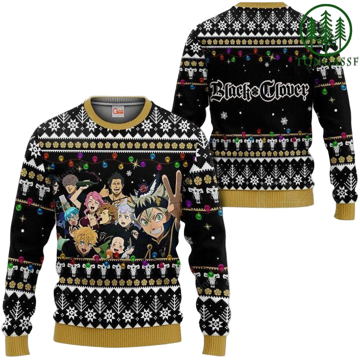 Black Bull Ugly Christmas Sweater And Hoodie Black Clover Anime Xmas Gift ? Usalast