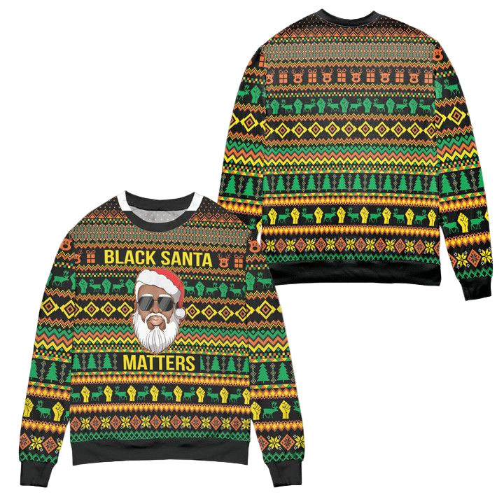 Black Santa Matters Ugly Christmas Sweater ? Usalast