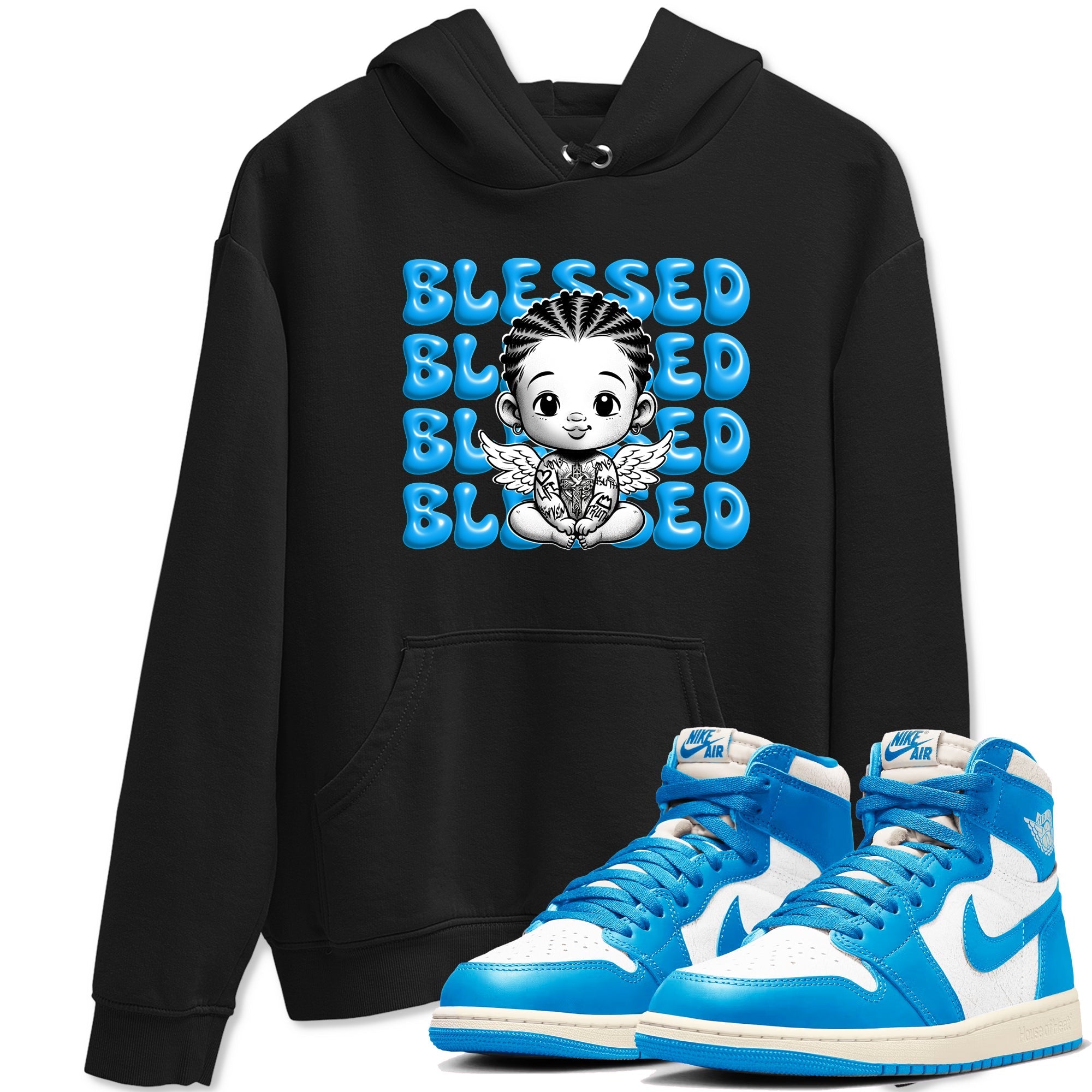 Blessed Baby Sneaker Tees - Air Jordan 1 UNC Reimagined