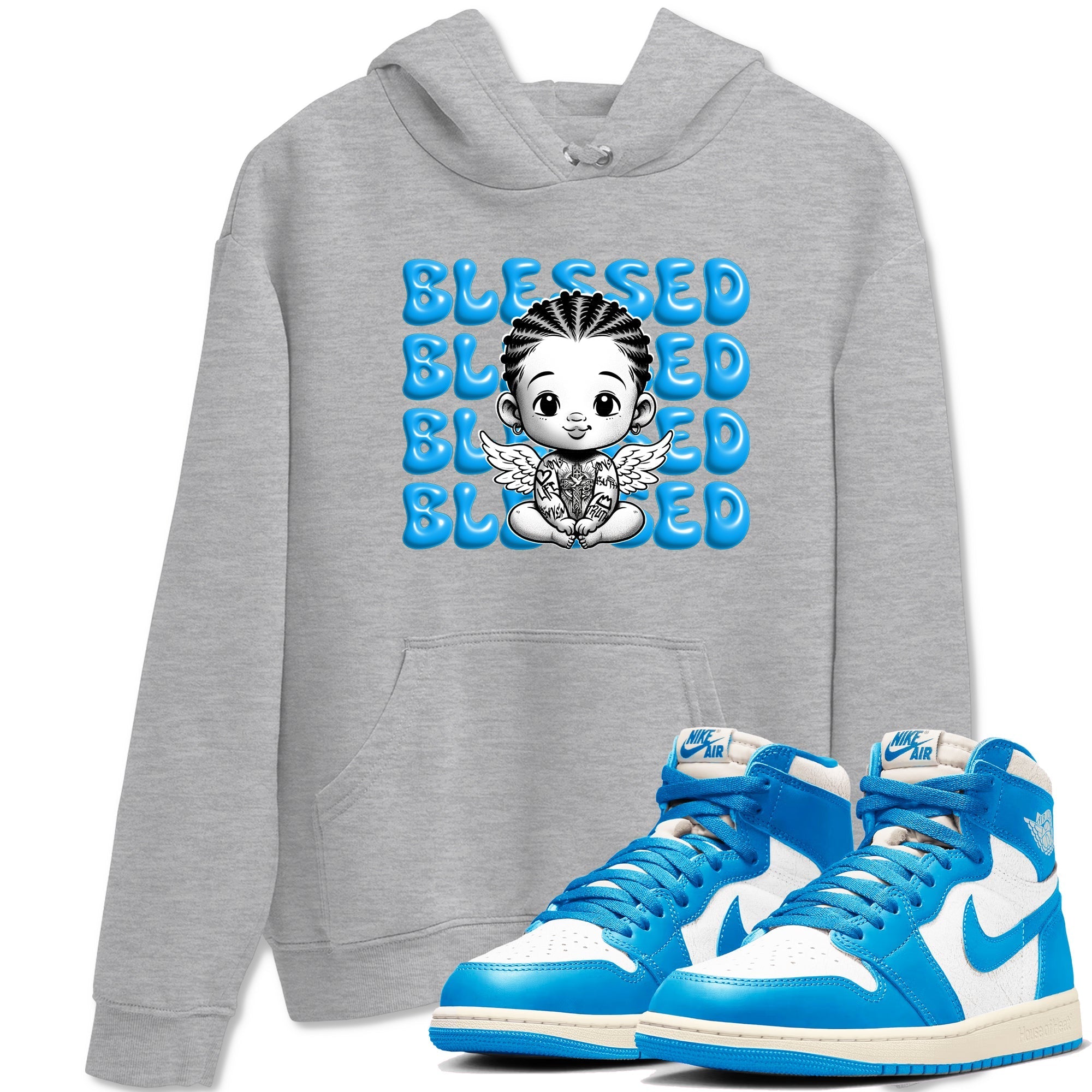 Blessed Baby Sneaker Tees - Air Jordan 1 UNC Reimagined