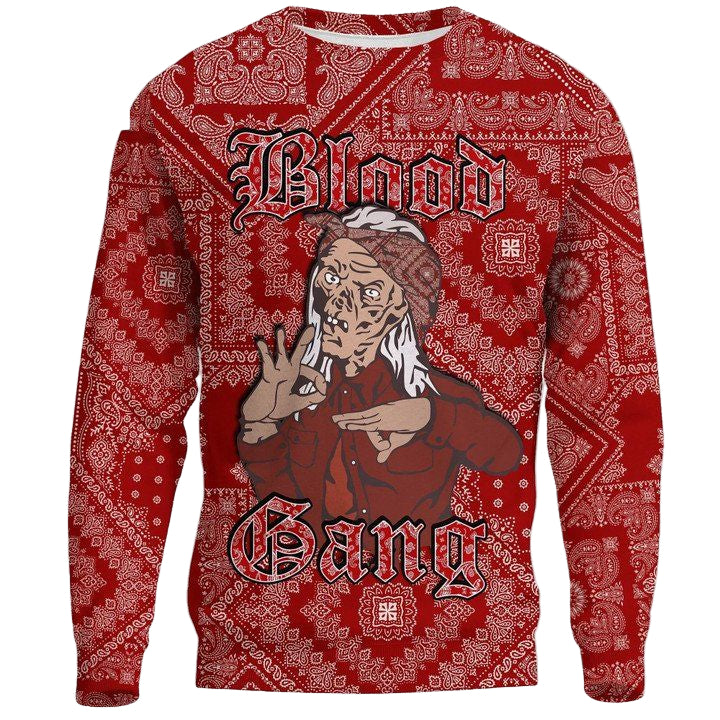 Blood Gang Sweater ? Red Paisley A31 ? Usalast