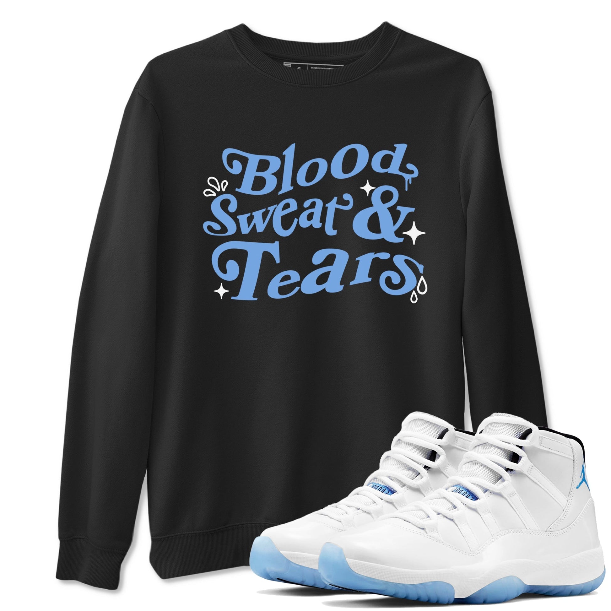 Blood Sweat Tears Sneaker Tees - Air Jordan 11 Legend Blue