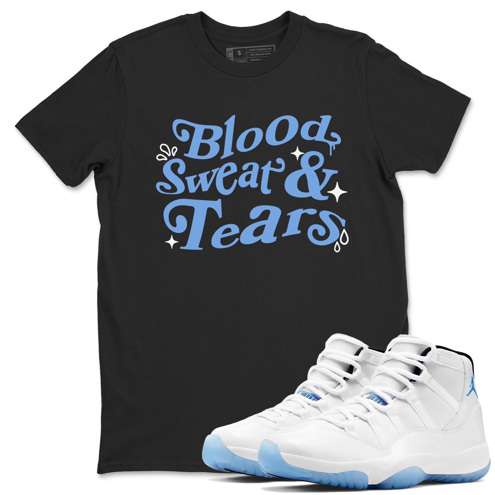 Blood Sweat Tears Sneaker Tees - Air Jordan 11 Legend Blue