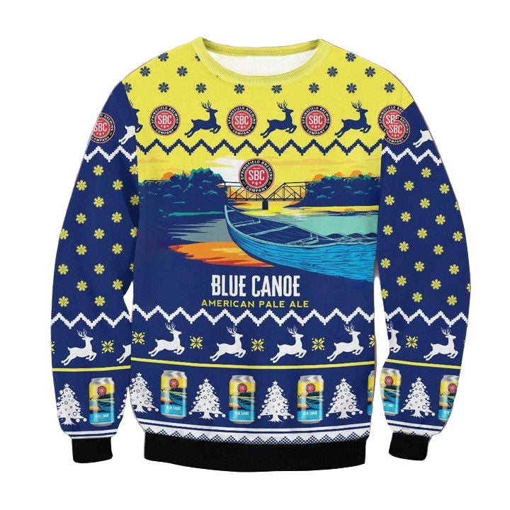 Blue Canoe American Pale Ale Ugly Christmas Sweater 2022 ? Usalast