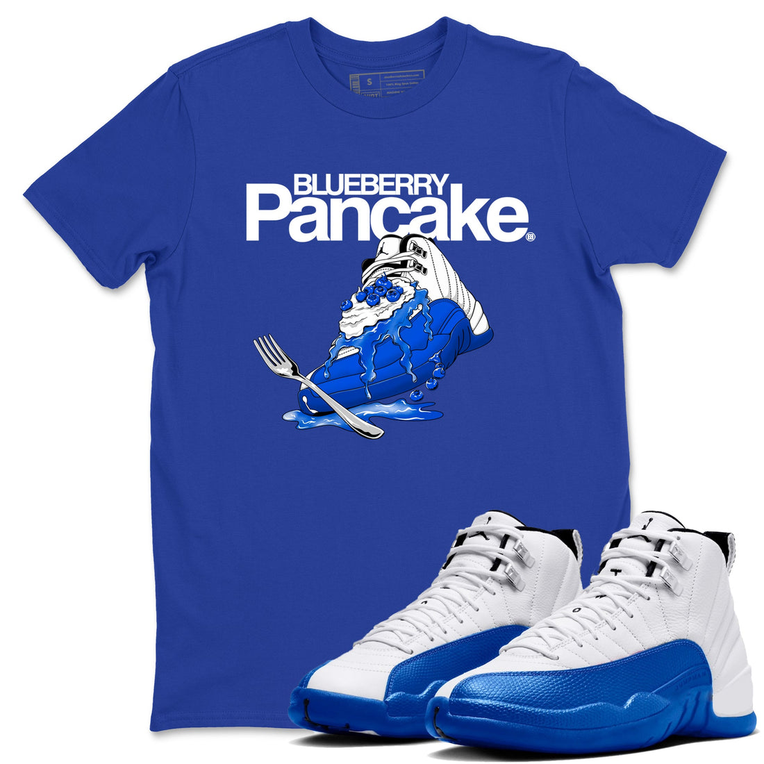 Blueberry Pancake Sneaker Tees - Air Jordan 12 Blueberry