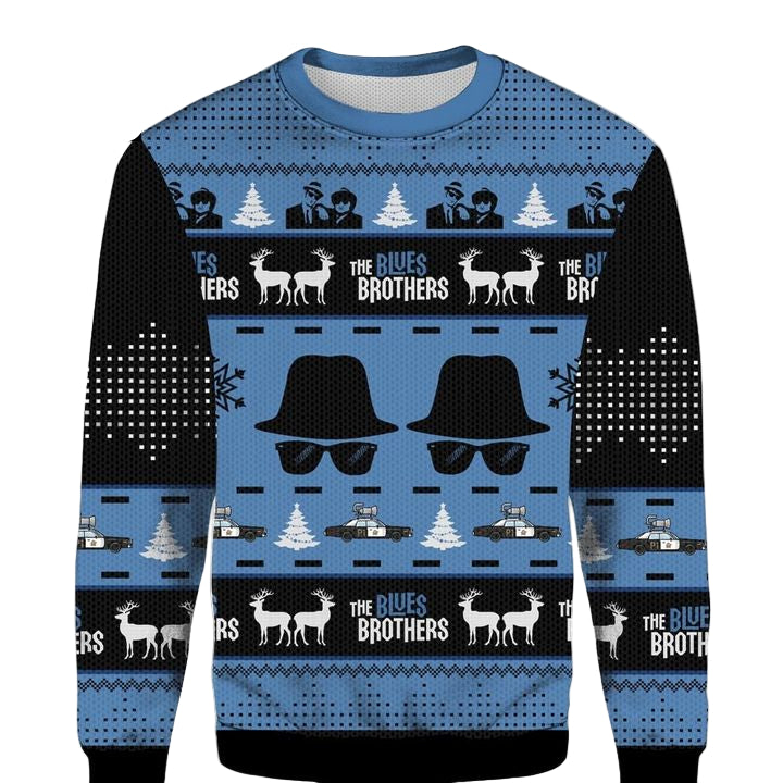 Blues Brothers Quotes Ugly Christmas 3D Sweater ? Usalast
