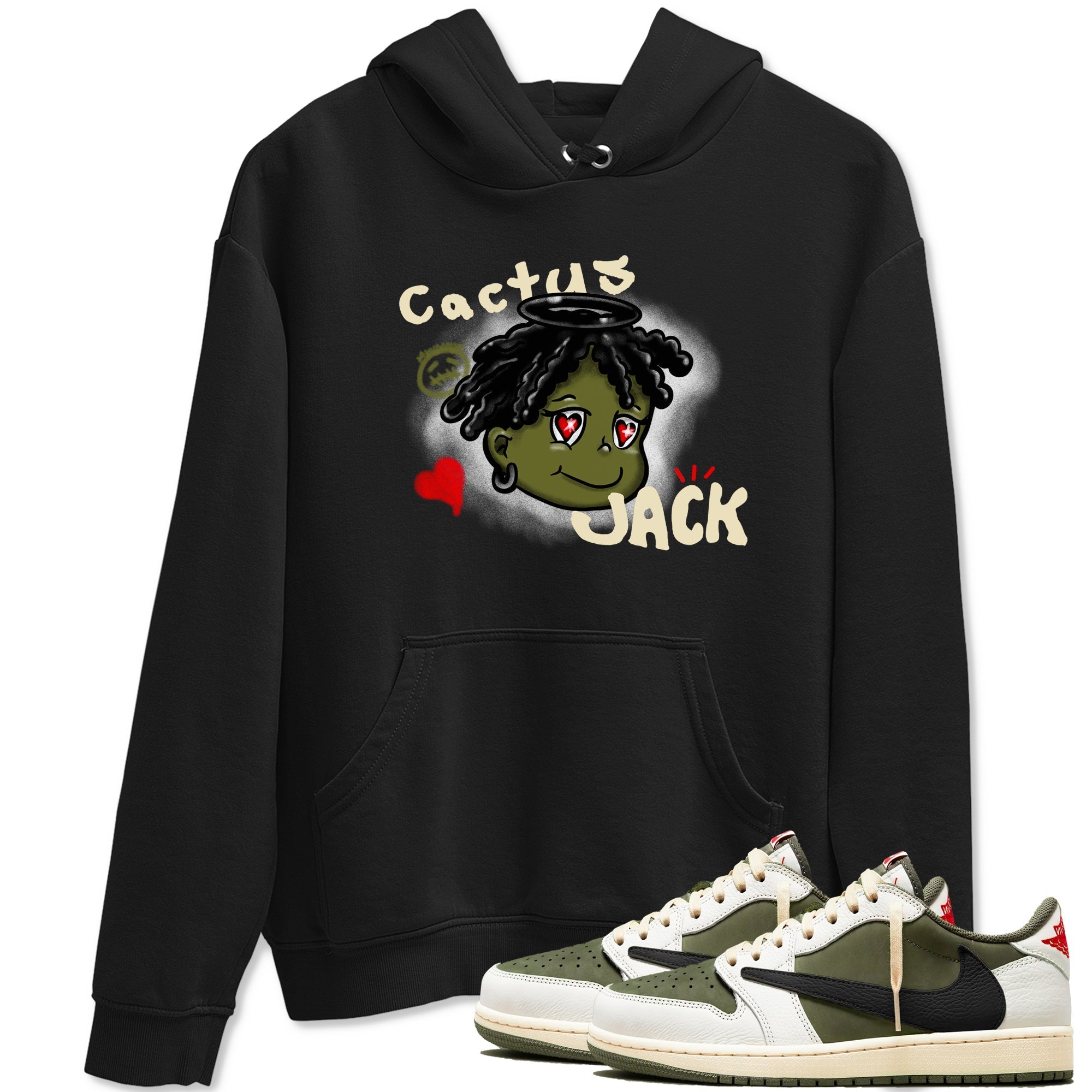 Born Blessed Sneaker Tees - Air Jordan 1 Travis Scott Medium Olive