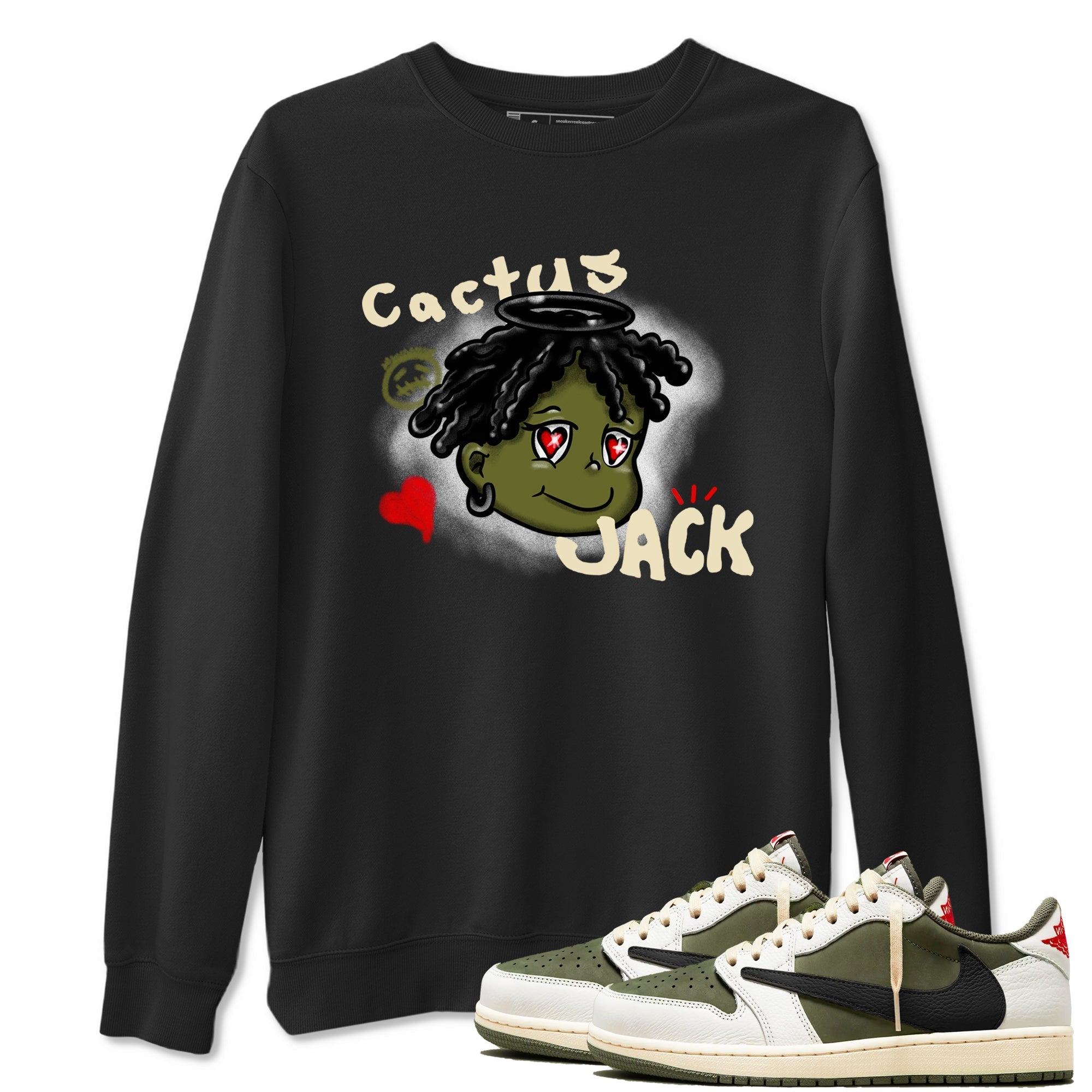 Born Blessed Sneaker Tees - Air Jordan 1 Travis Scott Medium Olive