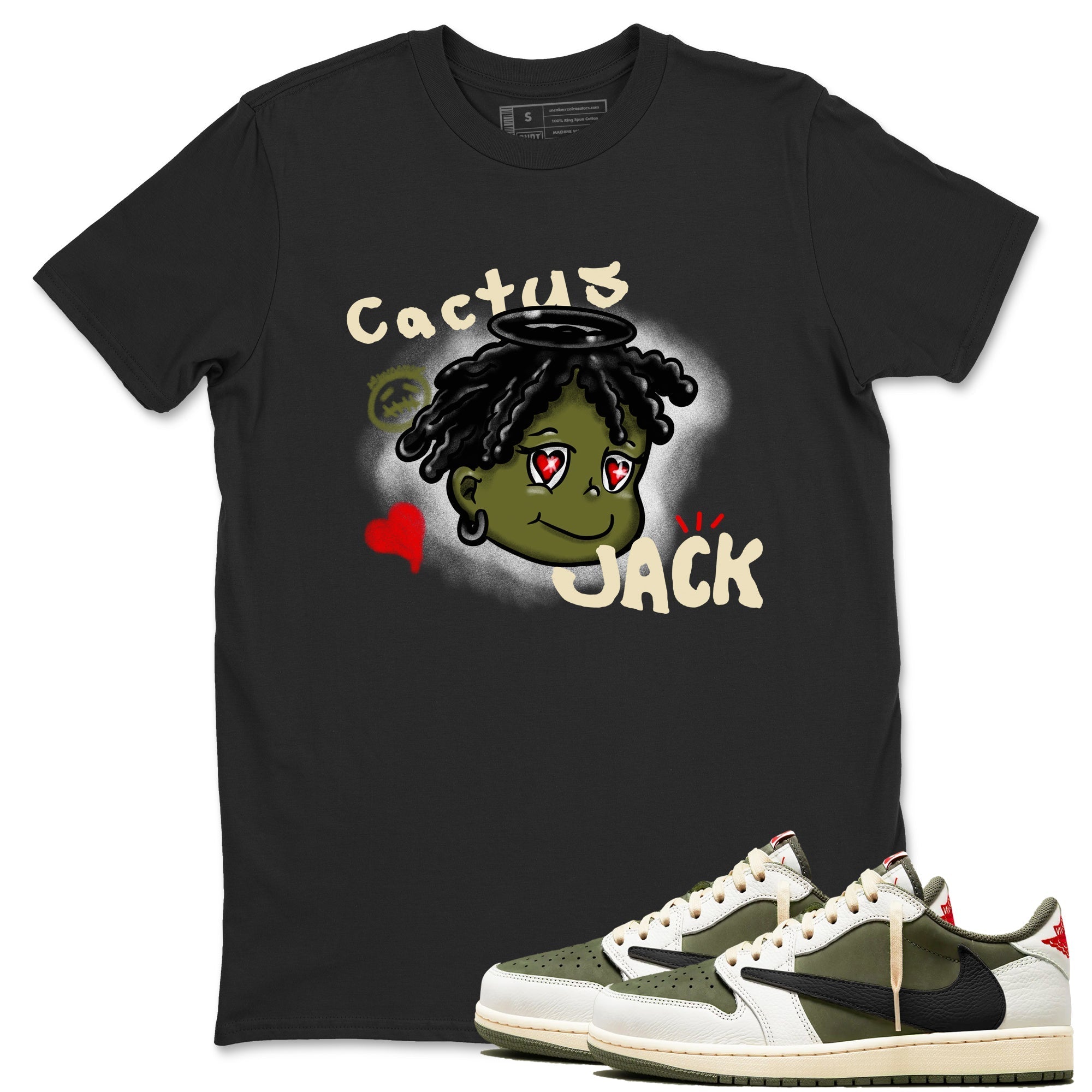 Born Blessed Sneaker Tees - Air Jordan 1 Travis Scott Medium Olive