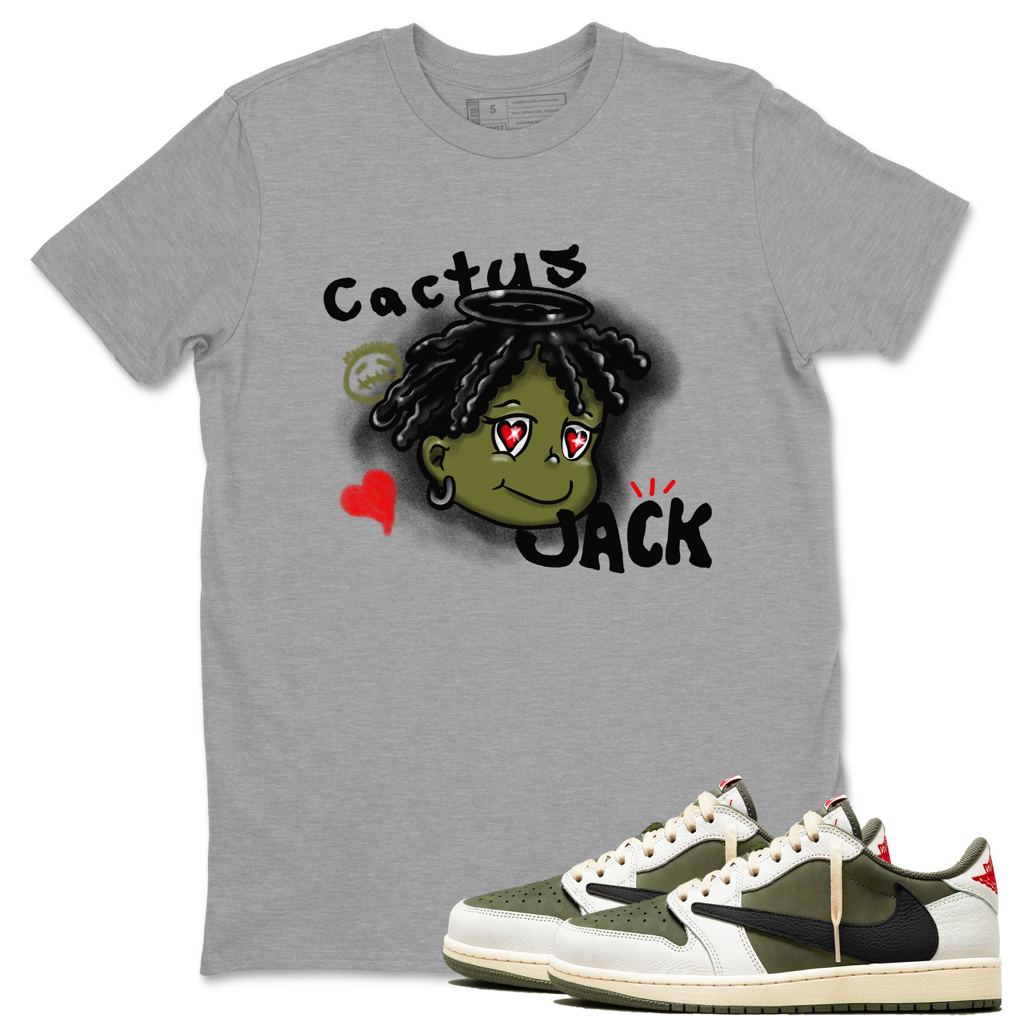 Born Blessed Sneaker Tees - Air Jordan 1 Travis Scott Medium Olive