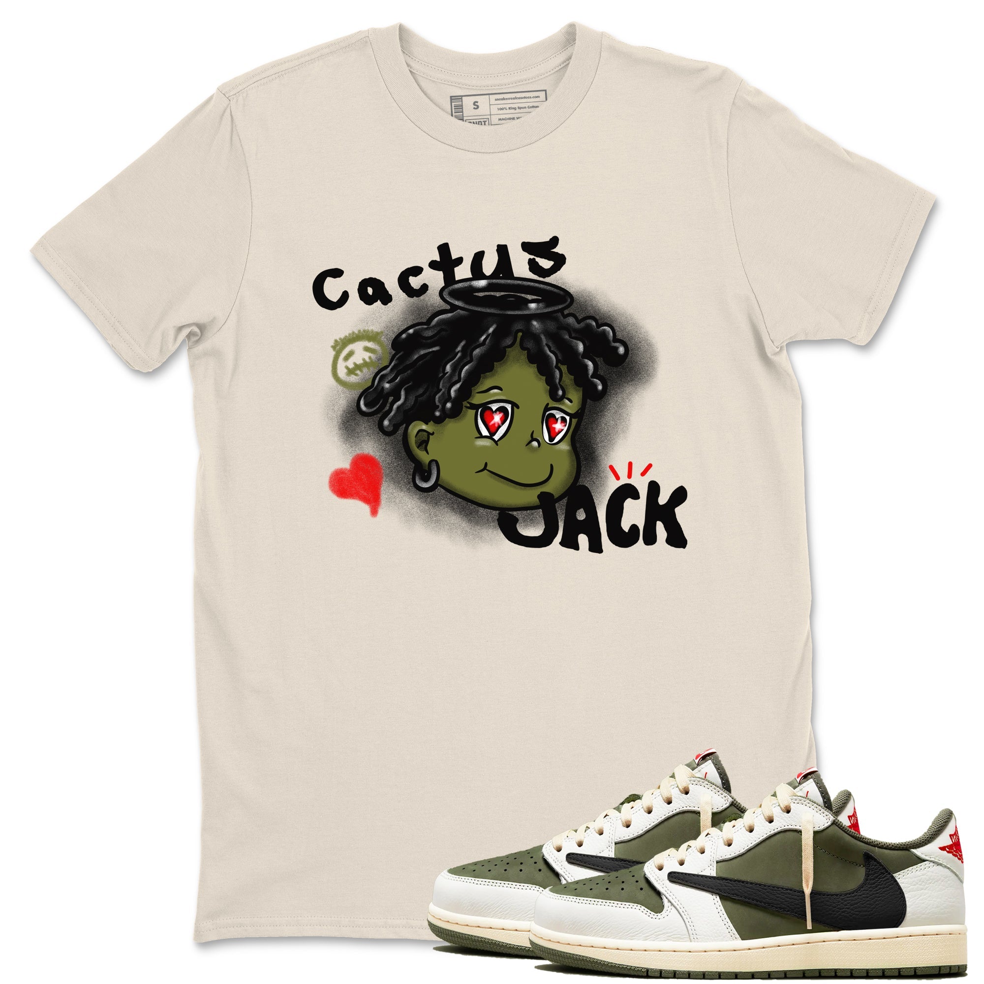 Born Blessed Sneaker Tees - Air Jordan 1 Travis Scott Medium Olive