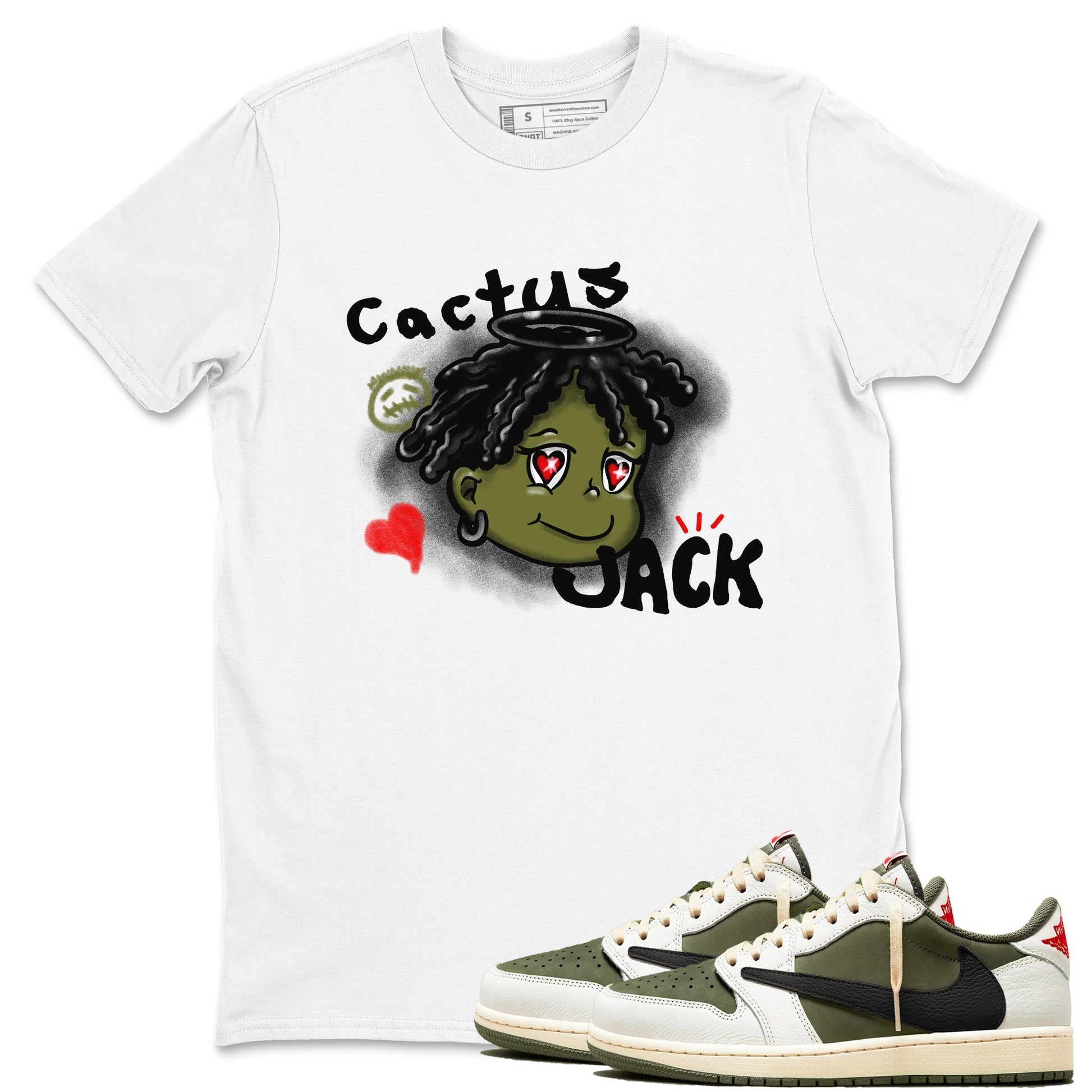 Born Blessed Sneaker Tees - Air Jordan 1 Travis Scott Medium Olive