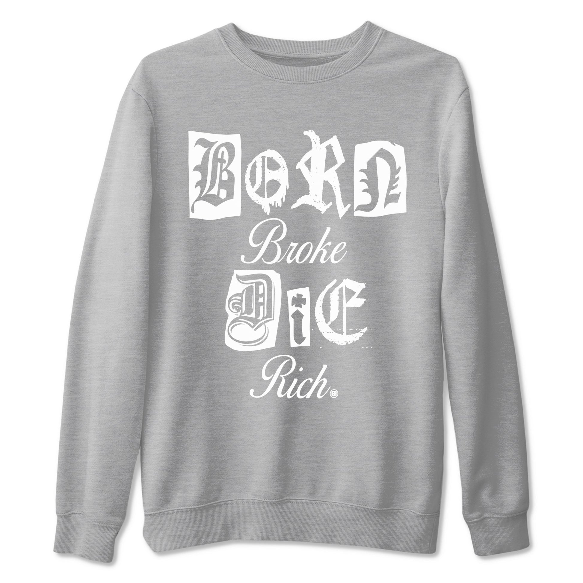 Born Broke Die Rich Sneaker Tees - Air Jordan 9 Cool Grey