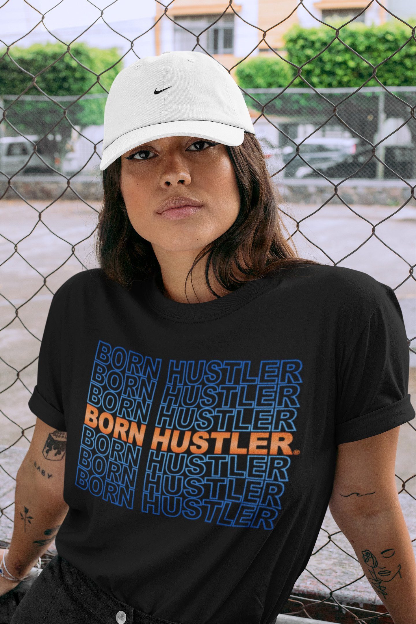 Born Hustler Unisex Tops - Yeezy 700 Bright Blue