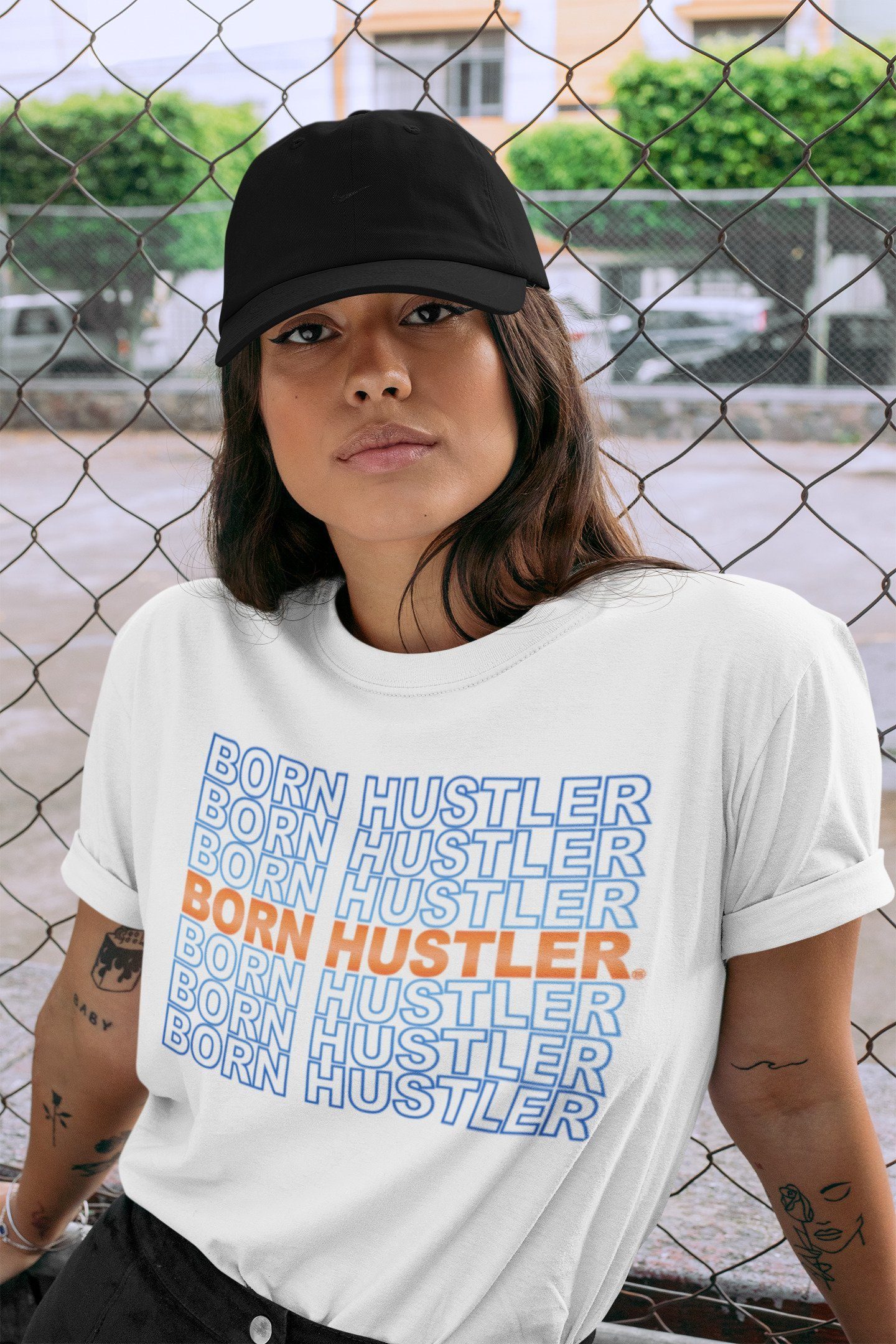 Born Hustler Unisex Tops - Yeezy 700 Bright Blue