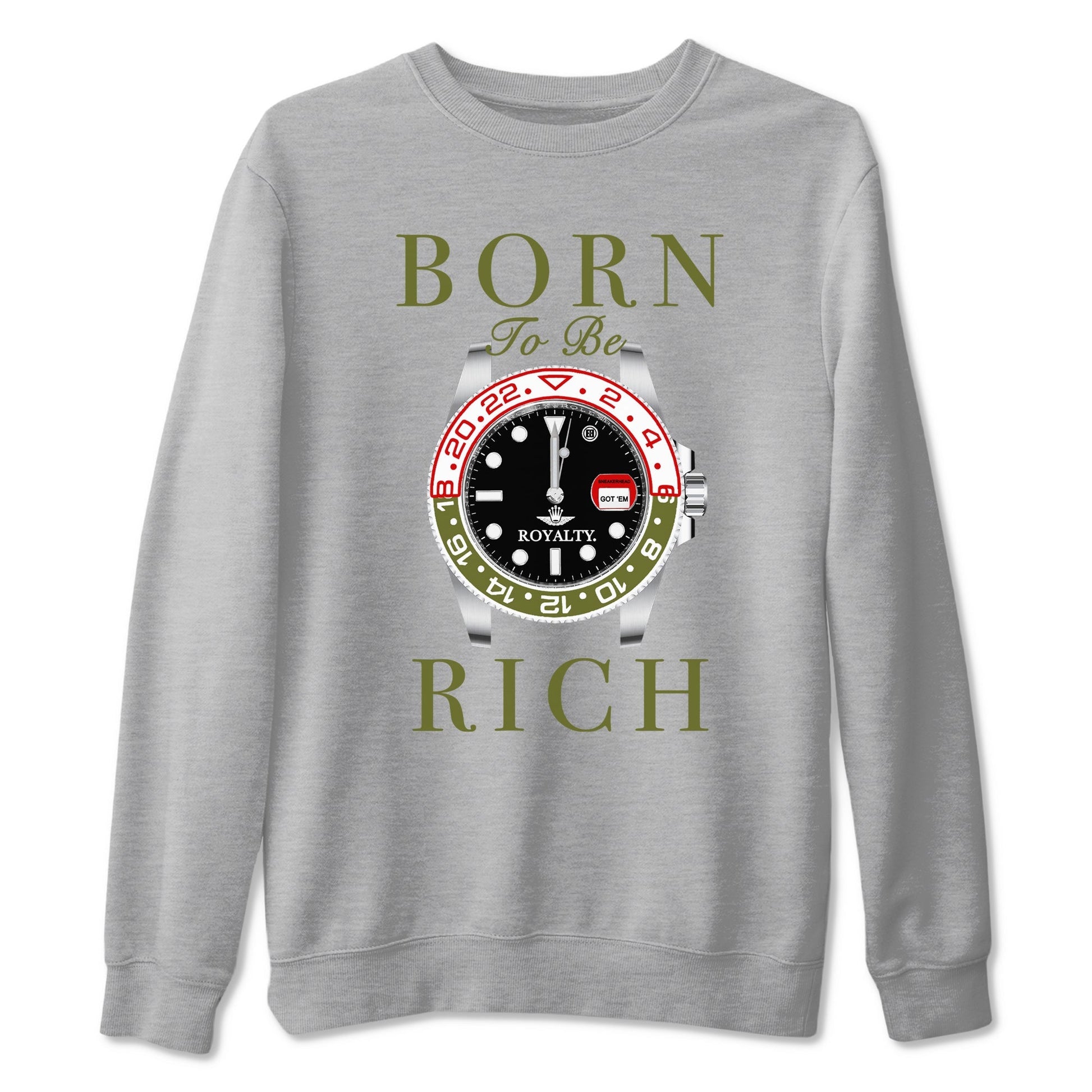 Born To Be Rich Sneaker Tees - Air Jordan 1 Travis Scott Medium Olive