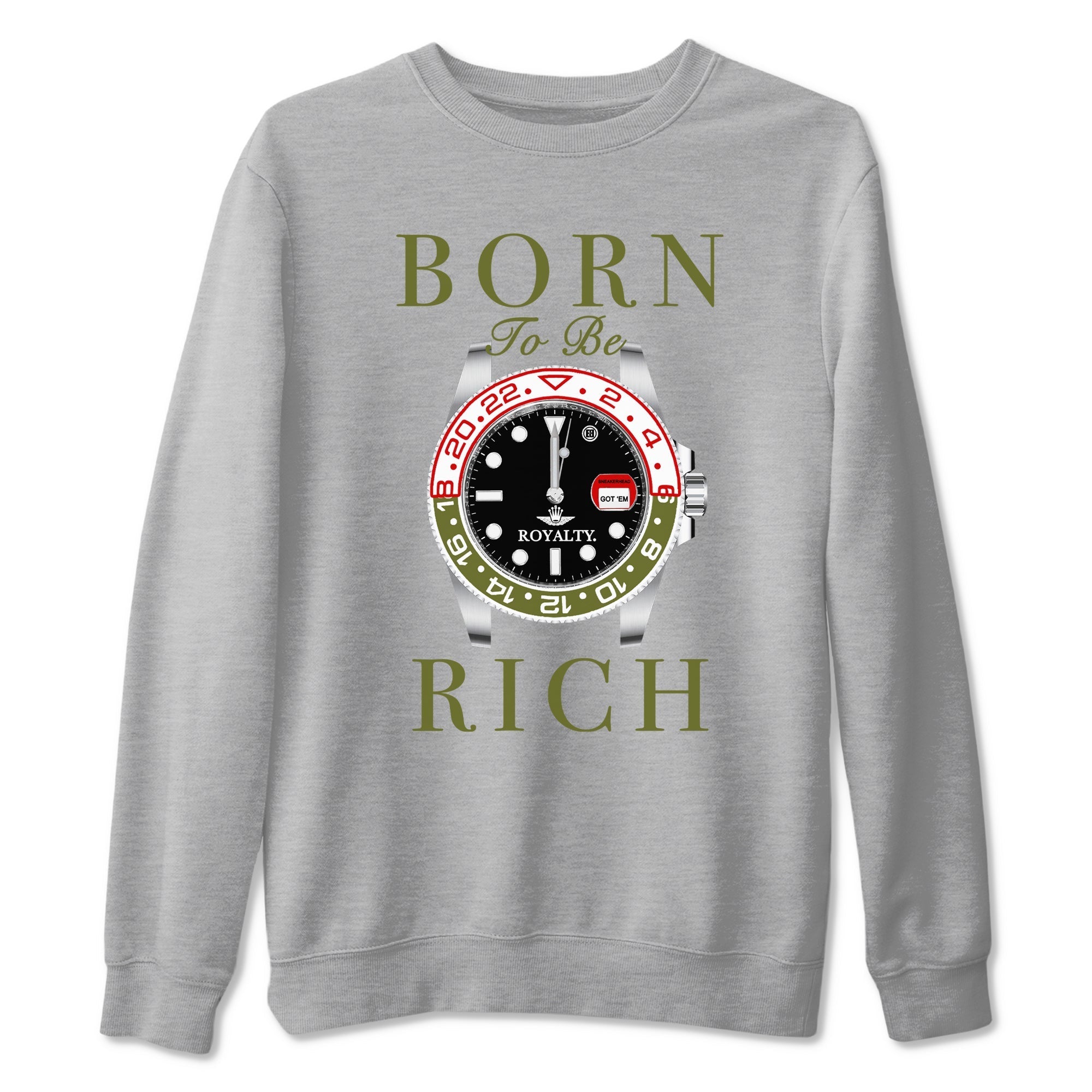Born To Be Rich Sneaker Tees - Air Jordan 1 Travis Scott Medium Olive