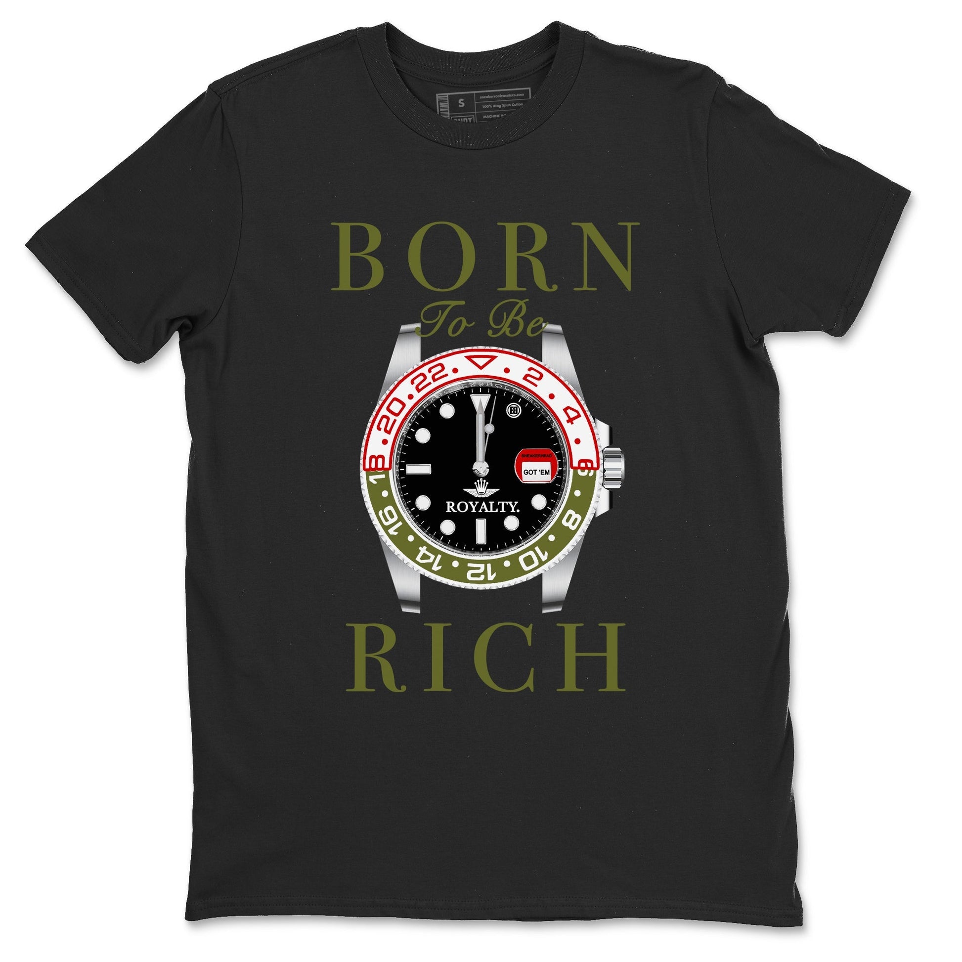 Born To Be Rich Sneaker Tees - Air Jordan 1 Travis Scott Medium Olive