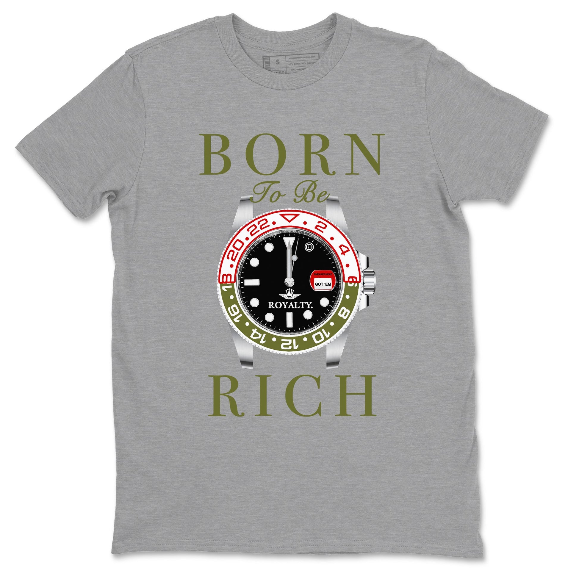 Born To Be Rich Sneaker Tees - Air Jordan 1 Travis Scott Medium Olive