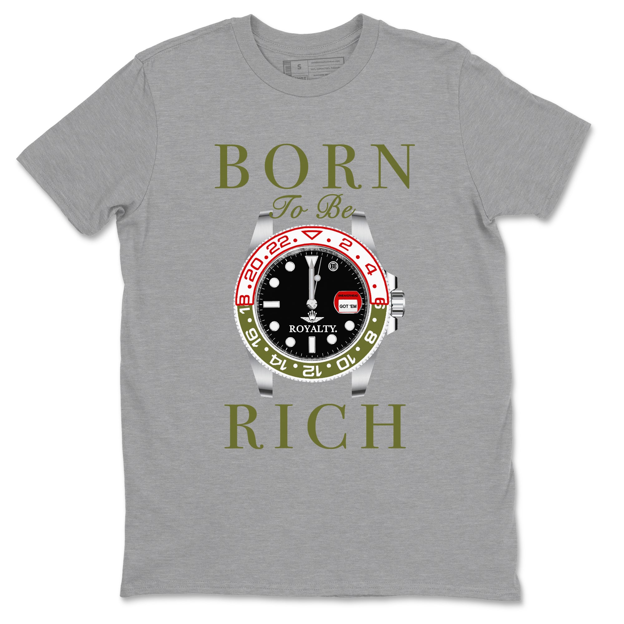Born To Be Rich Sneaker Tees - Air Jordan 1 Travis Scott Medium Olive