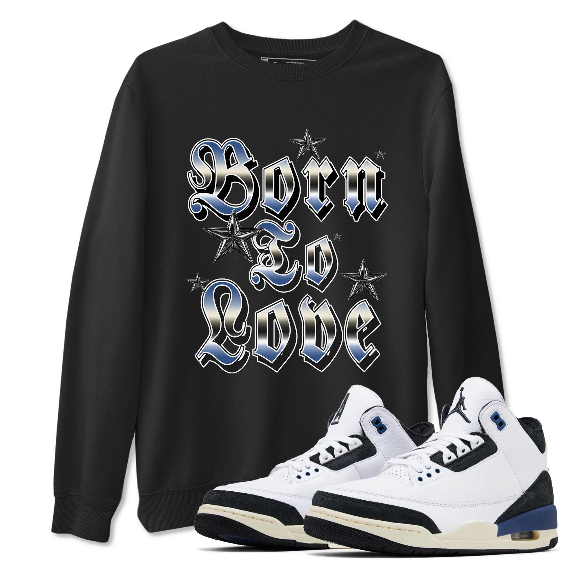 Born To Love Sneaker Tees - Air Jordan 3 A Ma Maniere x Diffused Blue