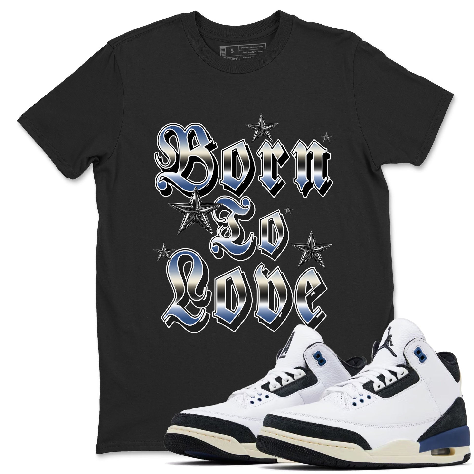 Born To Love Sneaker Tees - Air Jordan 3 A Ma Maniere x Diffused Blue