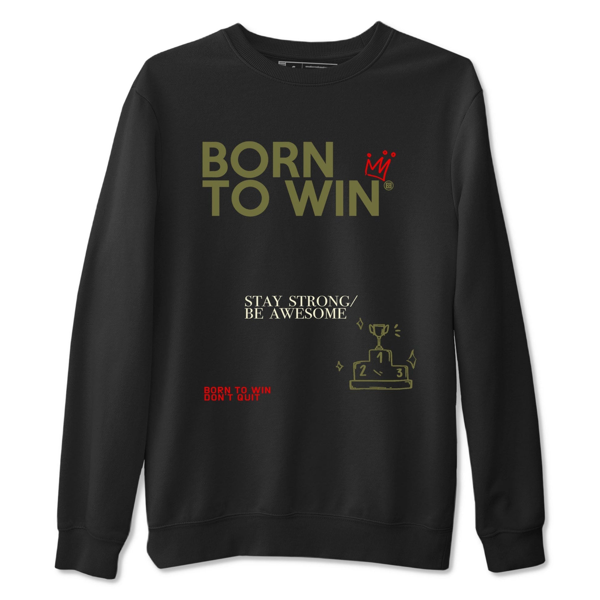 Born To Win Sneaker Tees - Air Jordan 1 Travis Scott Medium Olive