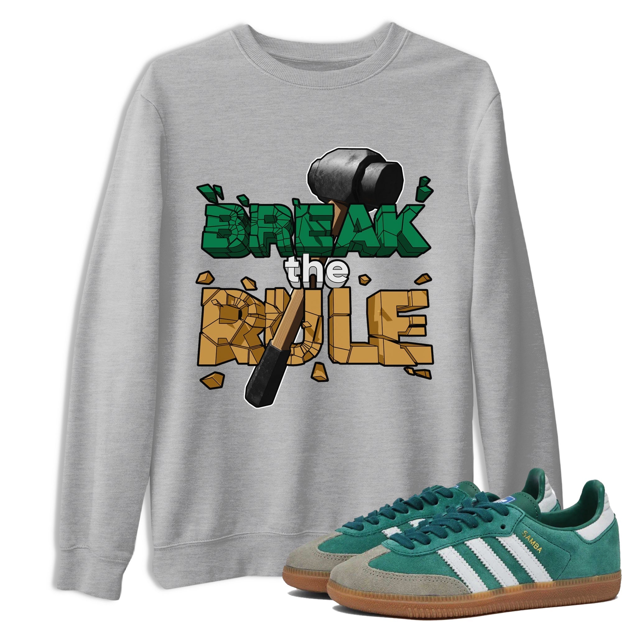 Break The Rule Sneaker Tee - Samba Collegiate Green Gum