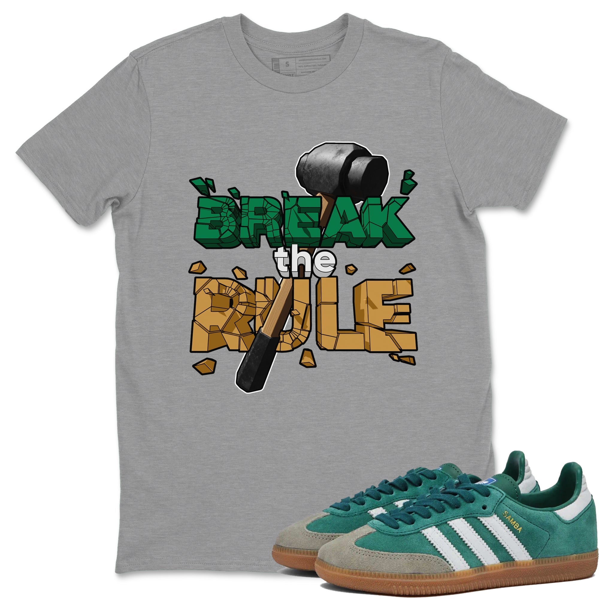 Break The Rule Sneaker Tee - Samba Collegiate Green Gum