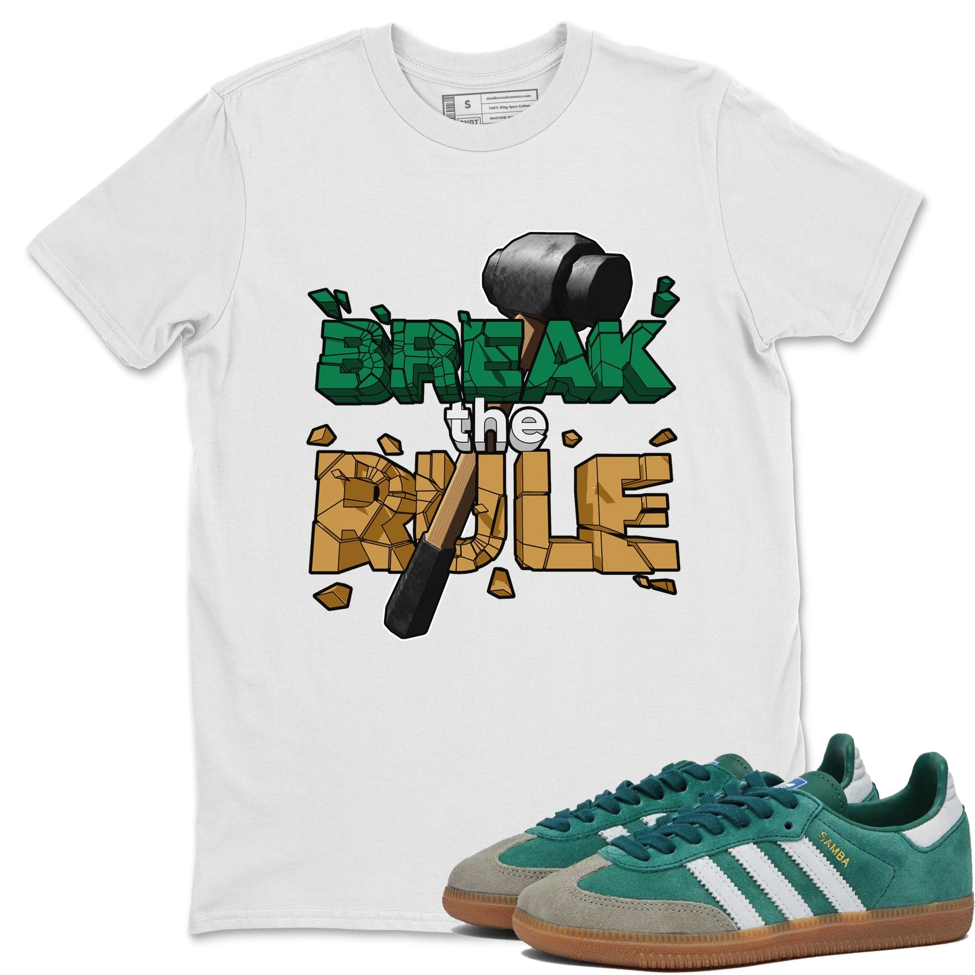 Break The Rule Sneaker Tee - Samba Collegiate Green Gum