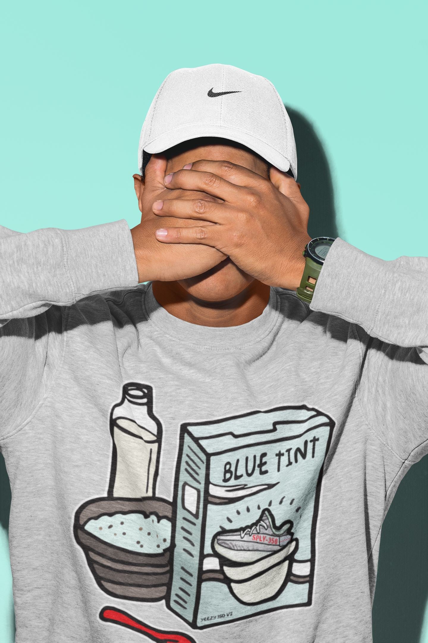 Breakfast Cereal Unisex Tops - Yeezy 350 Blue Tint