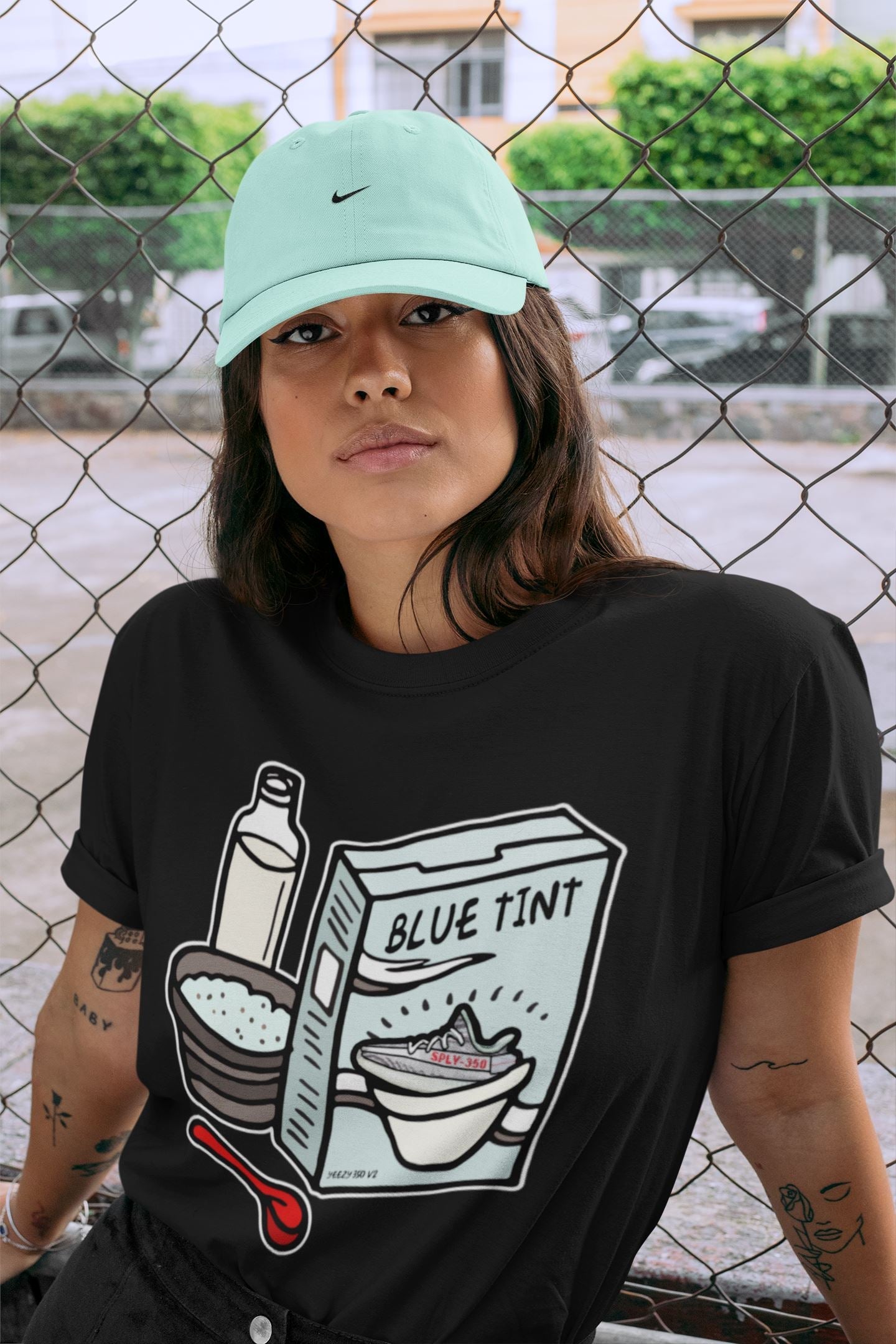 Breakfast Cereal Unisex Tops - Yeezy 350 Blue Tint